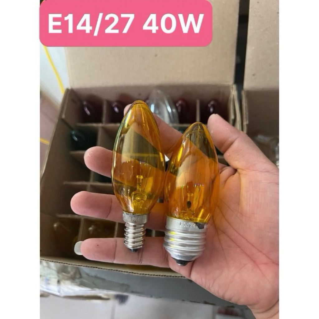 Combo 50  Bóng Ớt Lớn Dây Tóc 40W E14-E27 ( HOÀ THÁI )
