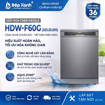 Máy Rửa Chén Độc Lập Hafele HDW-F60G 535.29.590 - Sức Chứa 12 Bộ, Tiết Kiệm Điện Nước - Hàng Chính Hãng
