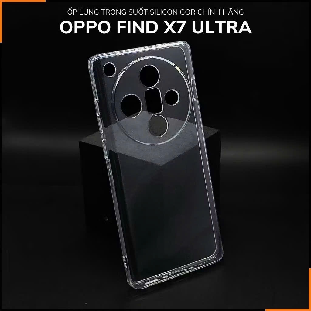 Ốp silicon GOR Oppo find X8 Ultra X9 Pro X8S + X7 X7 ULTRA,X9 ULTRA khoe màu máy