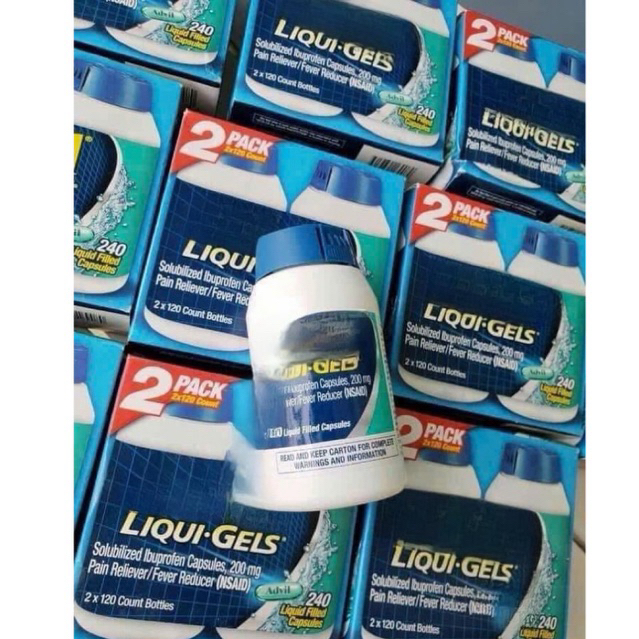 Viên Liqui-Gels chứa Ibuprofen 200mg Mỹ