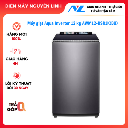 Máy giặt Aqua Inverter 12 kg AWM12-BSR1K(BU)