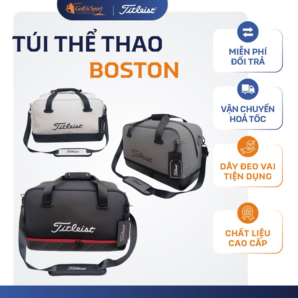 Túi Golf Titleist Boston Bag Cao Cấp – Túi Đựng dụng cụ Golf , Túi Du Lịch Titleist ( Titleist x Gol