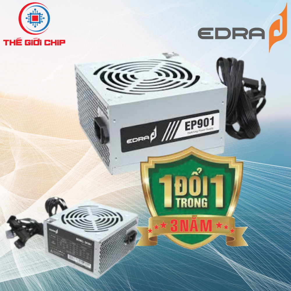 Nguồn máy tính EDRA EP901 (công suất thực 230W) full Box Bảo hành 36 tháng