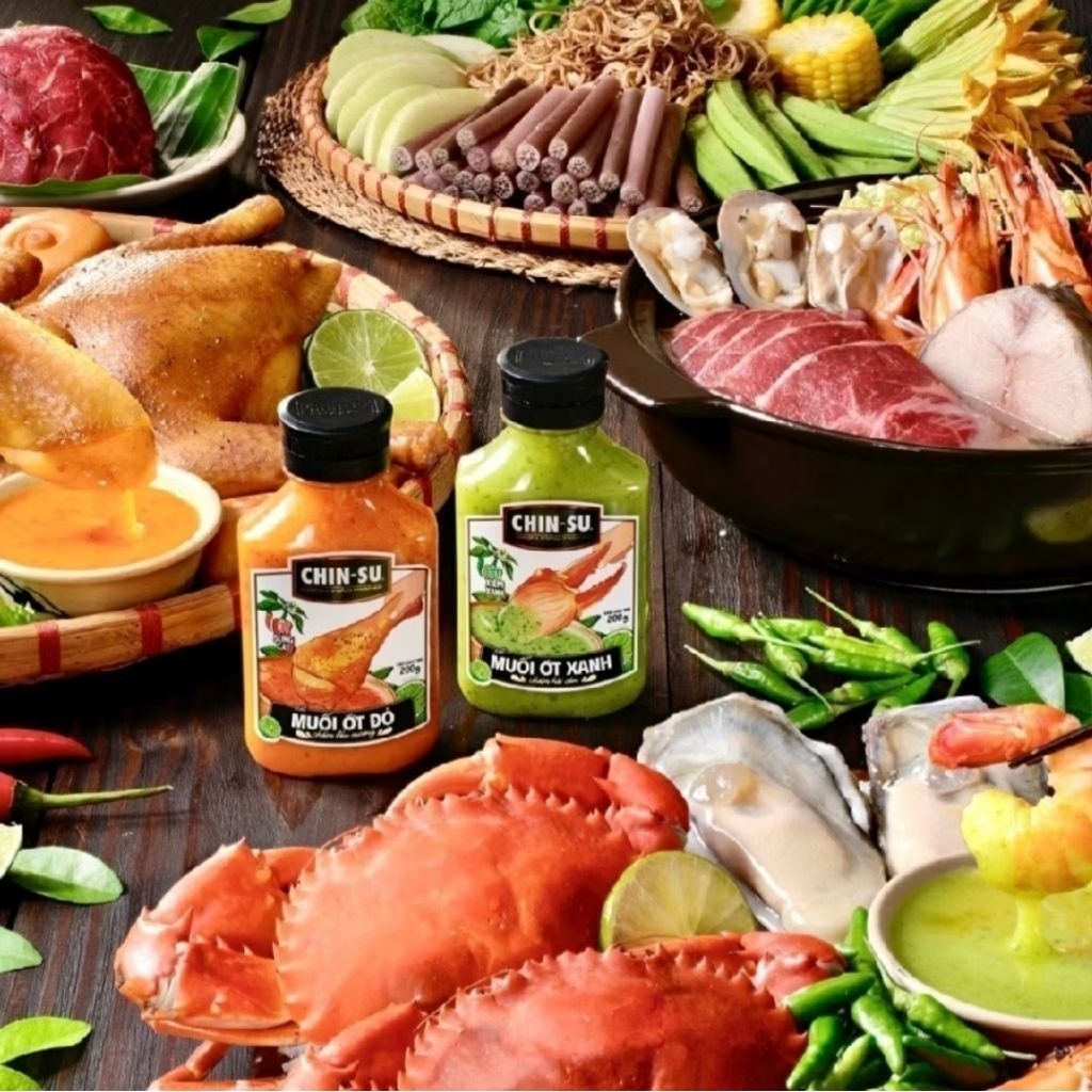 Xốt Muối Ớt Đỏ và Muối Ớt Xanh Chinsu 200g