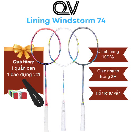 Vợt cầu lông Lining Windstorm 74 chính hãng Quốc Việt Badminton phù hợp người chơi phong trào