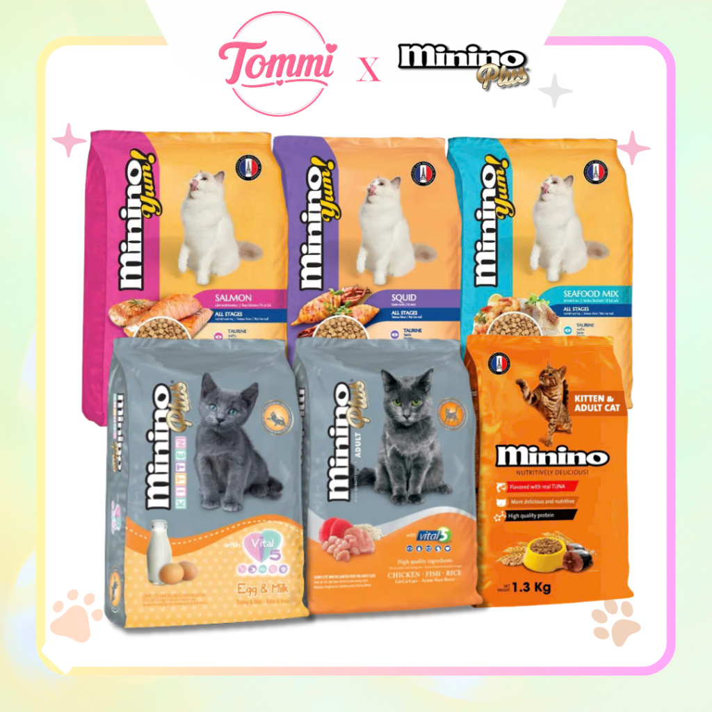 Hạt Cho Mèo Minino Yum 350g , Hạt Cho Mèo Con & Mèo Lớn Minino Plus