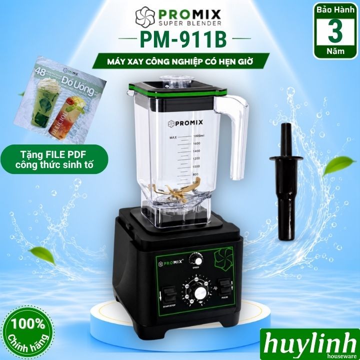 Máy xay sinh tố công nghiệp Promix PM-911B [mẫu mới] - 1650W - Dung tích 2 lít - Có hẹn giờ