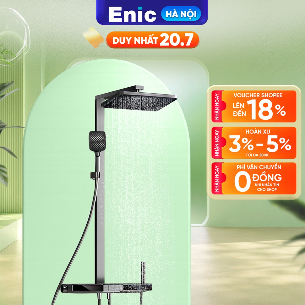 Bộ sen tắm thông minh Enic TD52, TD40, TD07, tay sen đa chế độ vòi ẩn thiết kế hiện đại cao cấp
