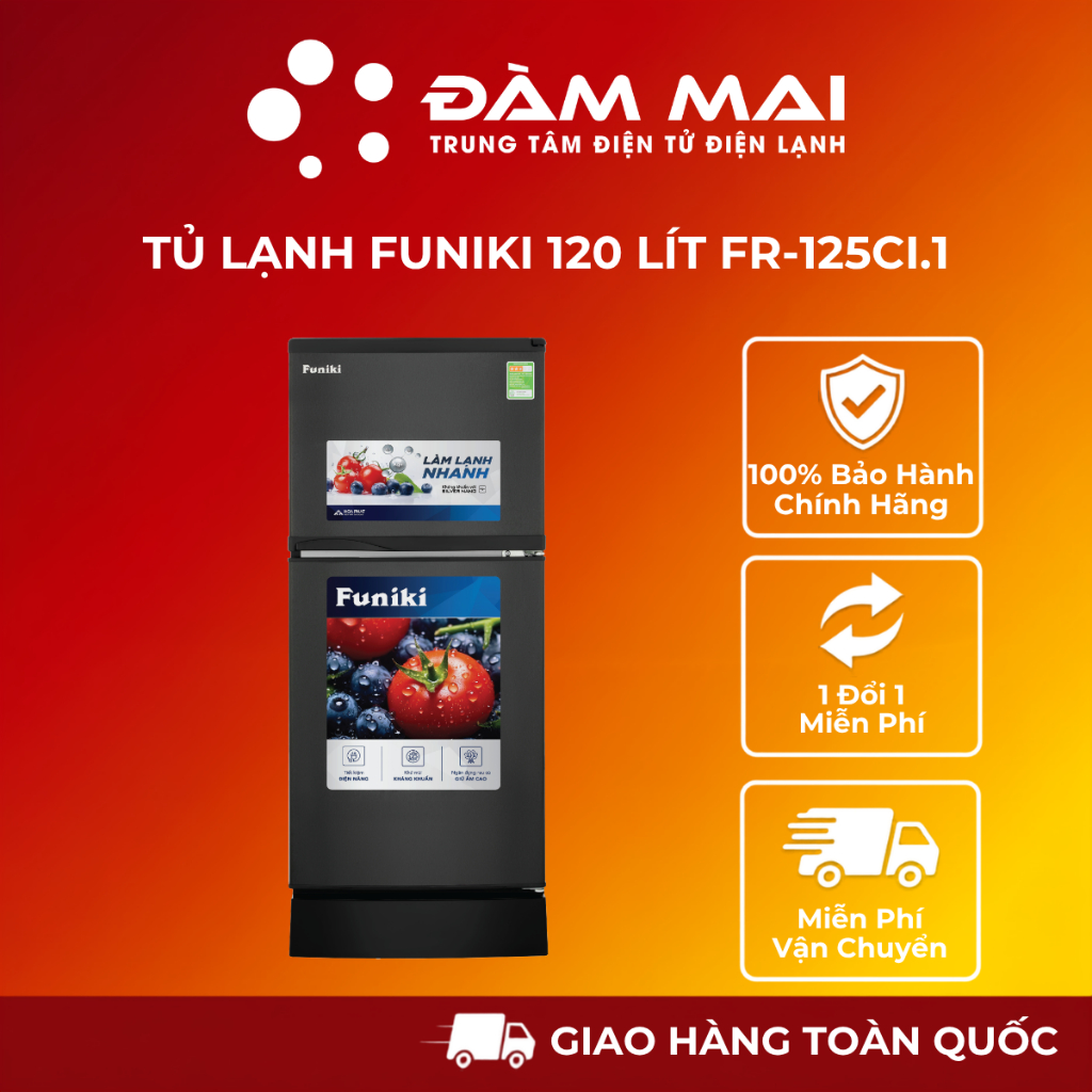Tủ lạnh Funiki 120 lít FR-125CI.1 - Không Đóng Tuyết - Vận Chuyển Toàn Quốc