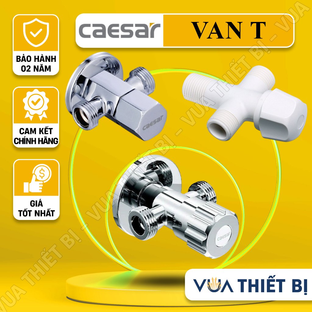 CAESAR BF427 BF427P BF428 - Van khóa khống chế chữ T chia nước chính hãng