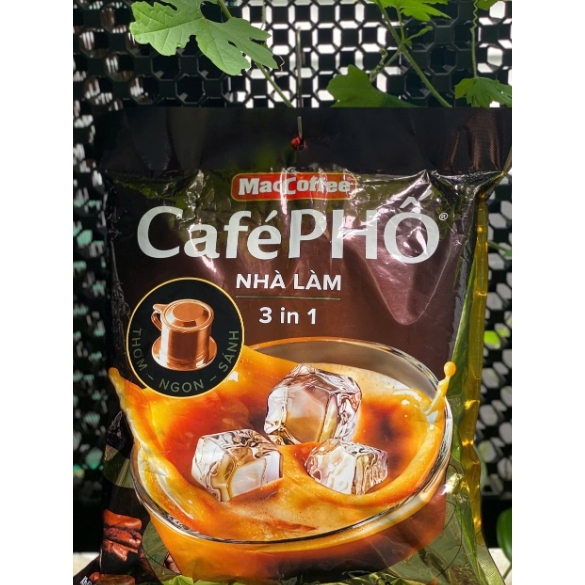 Cà phê Phố Nhà làm - MacCoffee - Cà phê sữa hòa tan 3 trong 1 (túi 30 gói x 28g)