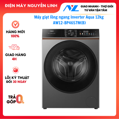 Máy giặt lồng ngang Inverter Aqua 12kg AW12-BP4657M(B)