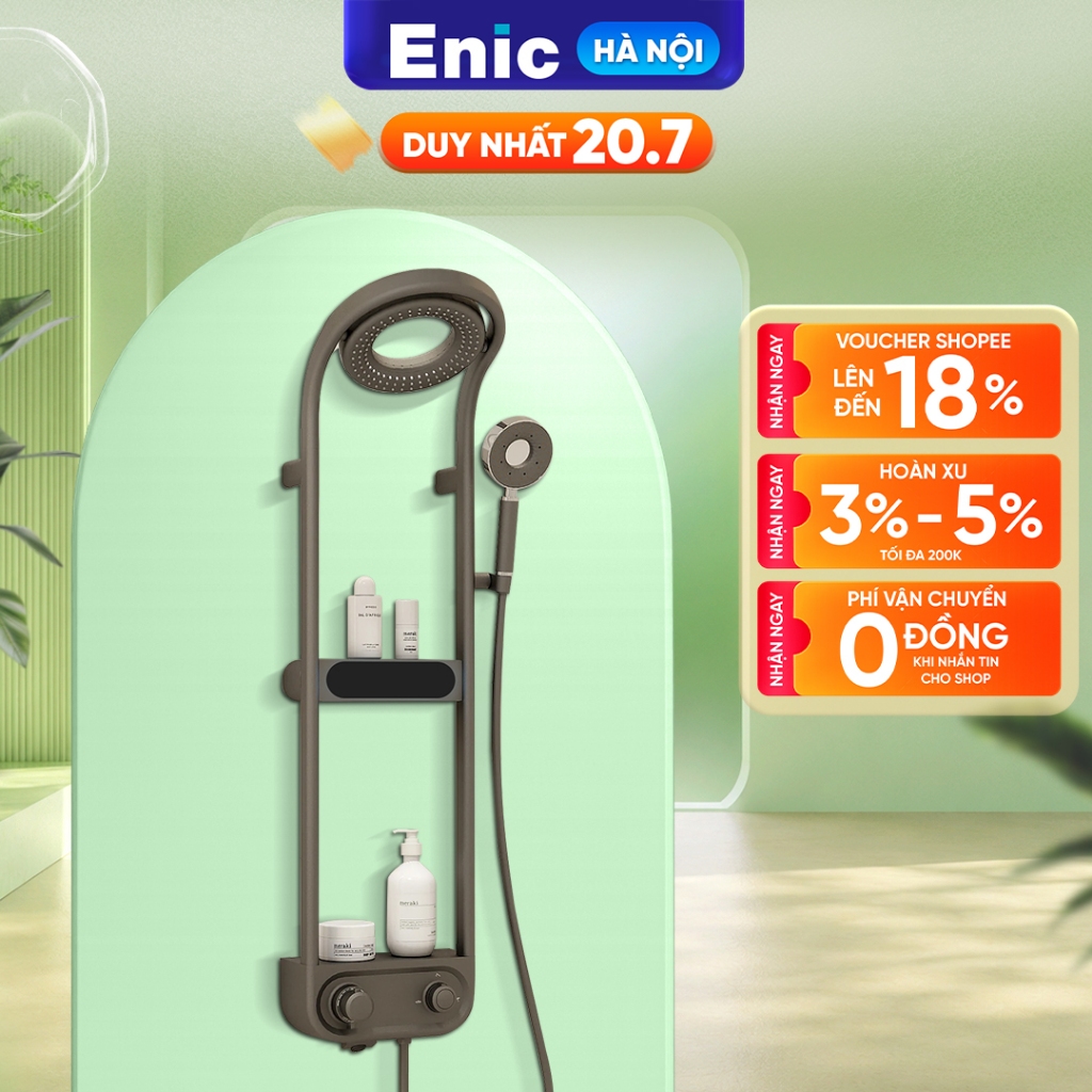 Bộ sen cây tắm Enic M1, M3 inox 304 tay sen 3 chế độ, vòi ẩn tiện lợi, thiết kế nhỏ gọn hiện đại