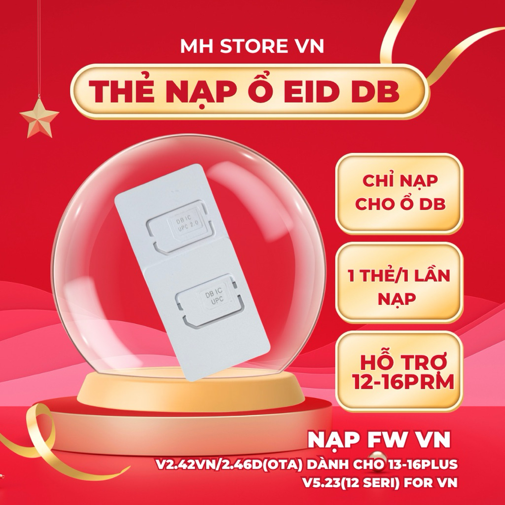 Thẻ nạp cho ổ sim IC EID/SED của DB
