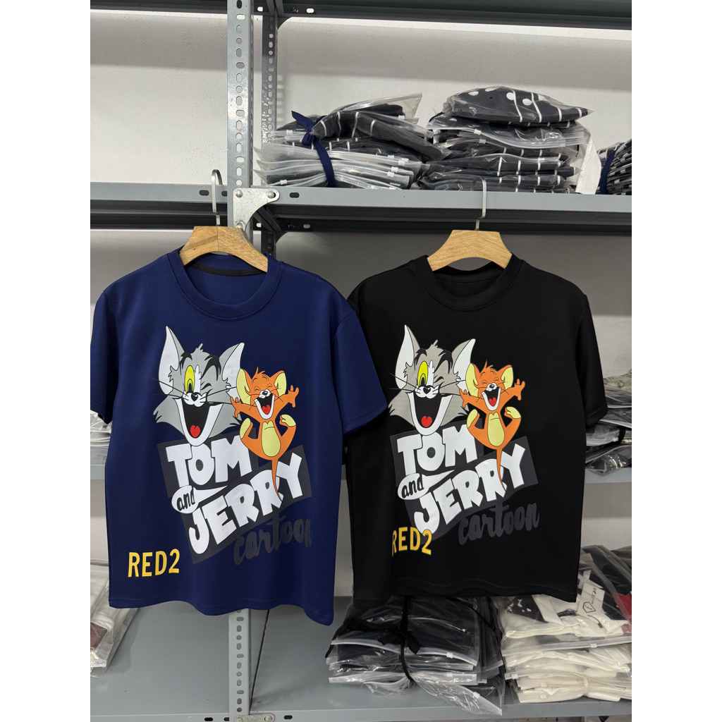 ÁO PHÔNG TOM AND JERRY LOGO SẮT HOT TREND 2026. BỘ ÁO QUẦN TOM AND JERRY LOGO SẮT SAU LƯNG HOT TREND