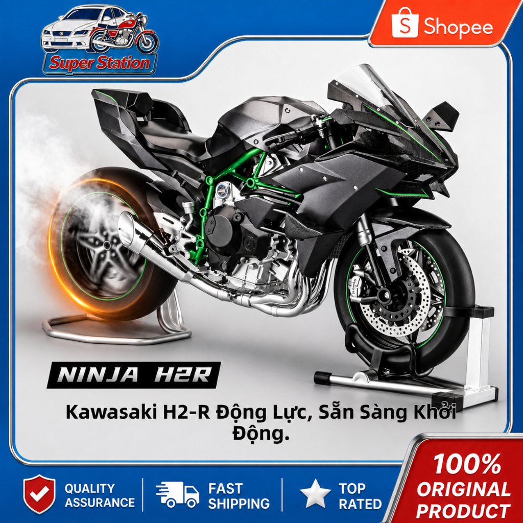 mô hình xe máy Kawasaki H2R 1:6 Siêu Lớn