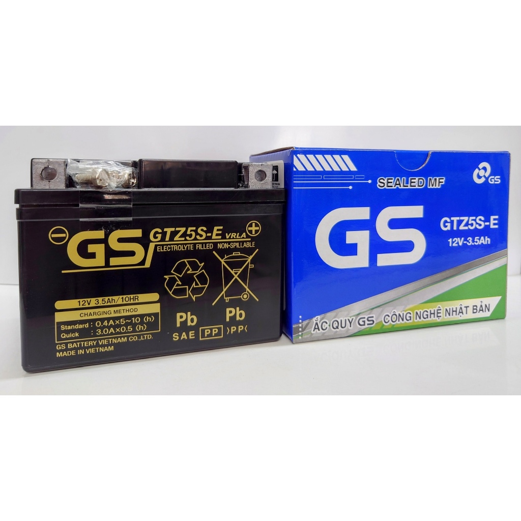 Bình ac quy khô GTZ5S E 3,5Ah,Wave RS Rsx Rsv S, Nouvo456, Airblade110, Hayate,X-Bike SKY,Exciter