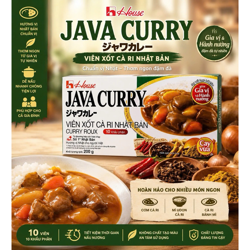 Viên xốt Curry Nhật Bản 200g