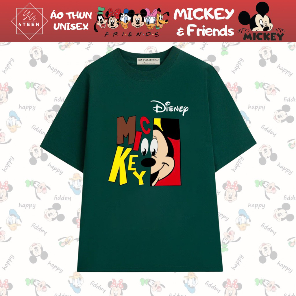 Áo Thun UNISEX in CHUỘT MOUSE MICK-EY DIS-NEY HOẠT HÌNH CARTOON VIỆT NAM VIETNAM HOT TREND (M-L-XL-X