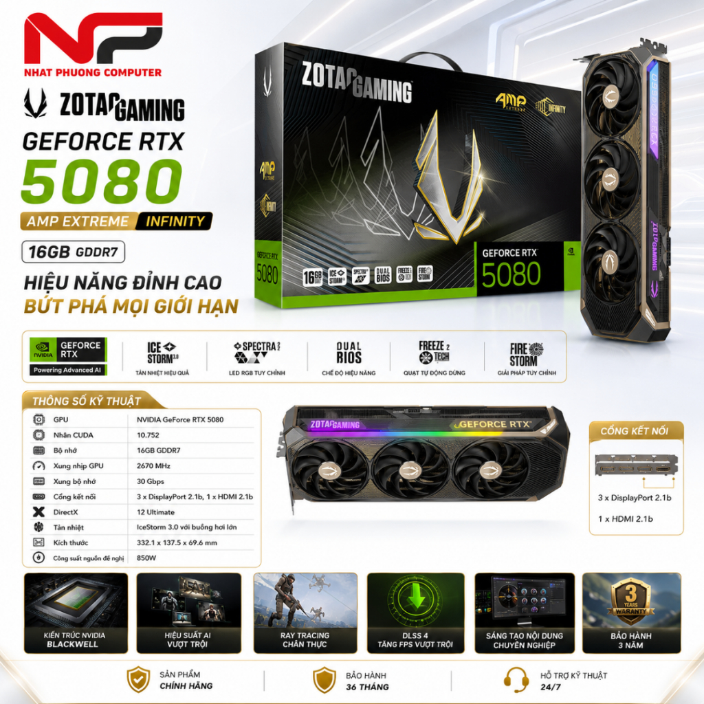 NVIDIA GeForce RTX 5080 Card đồ họa