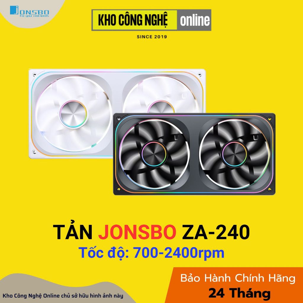 Quạt Tản Nhiệt JONSBO ZA-240B Black (Hàng Chính Hãng)