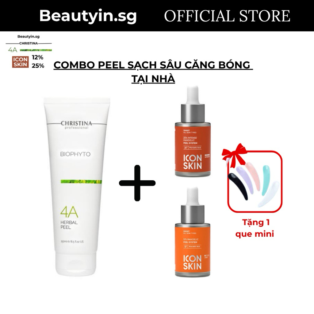 (HOẢ TỐC-HỦ MIX SẴN) PEEL 4a CHRISTINA mix MANDELIC iconskin
