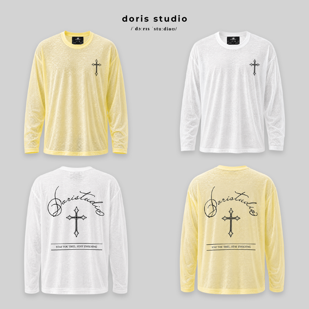 Doris / Áo thun giấy tay dài Doris Studio phù hợp mùa hè, dễ phối / Form unisex