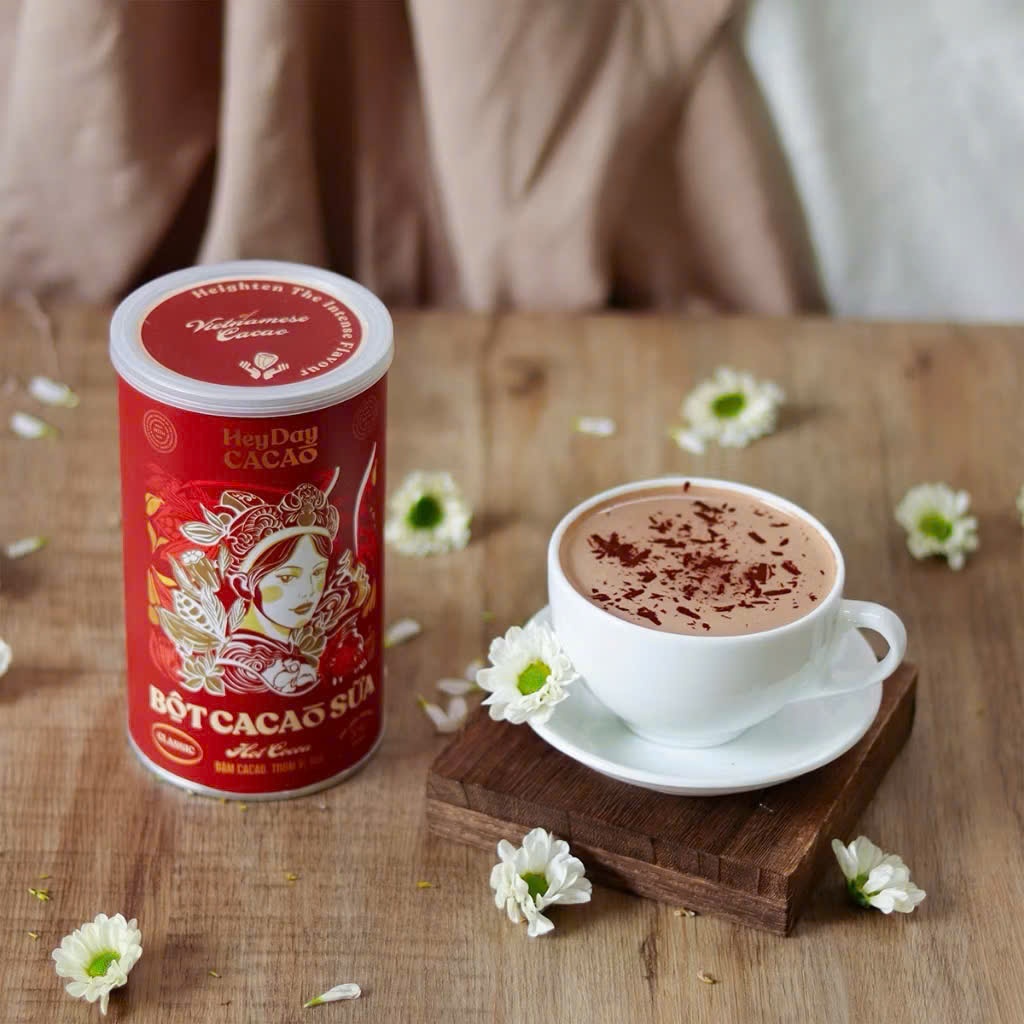 Cacao Classic Heyday Vị Sữa 350g Hộp Thiếc – Cacao Thơm Béo, Dễ Uống