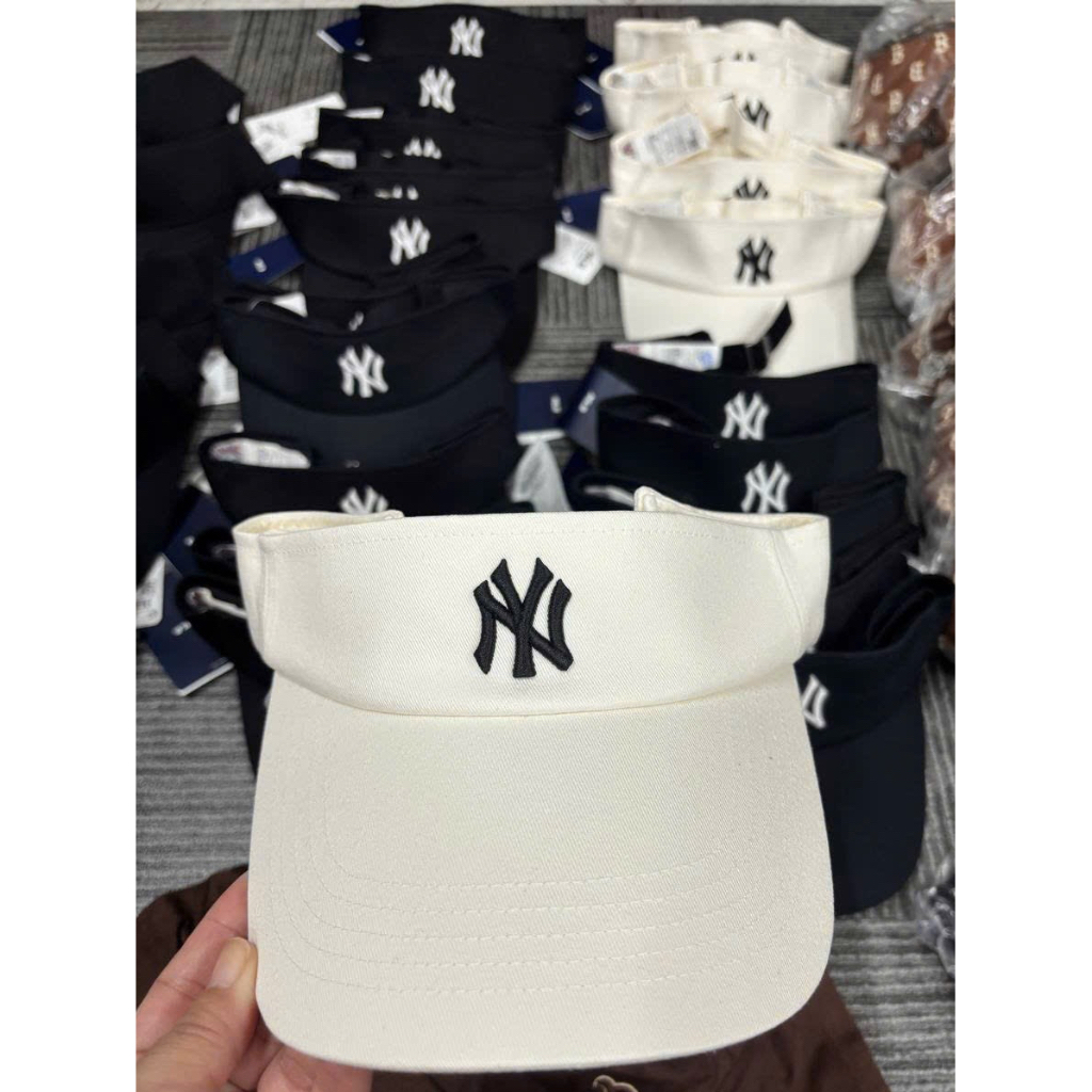 [ CHÍNH HÃNG ] SUNCAP MLB BASIC ĐEN & TRẮNG - MŨ / NÓN NỬA ĐẦU MLB