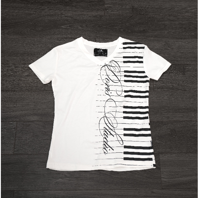 Doris / Áo thun cotton tay ngắn hoạ tiết piano Doris Studio phù hợp mùa hè, dễ phối / Form unisex