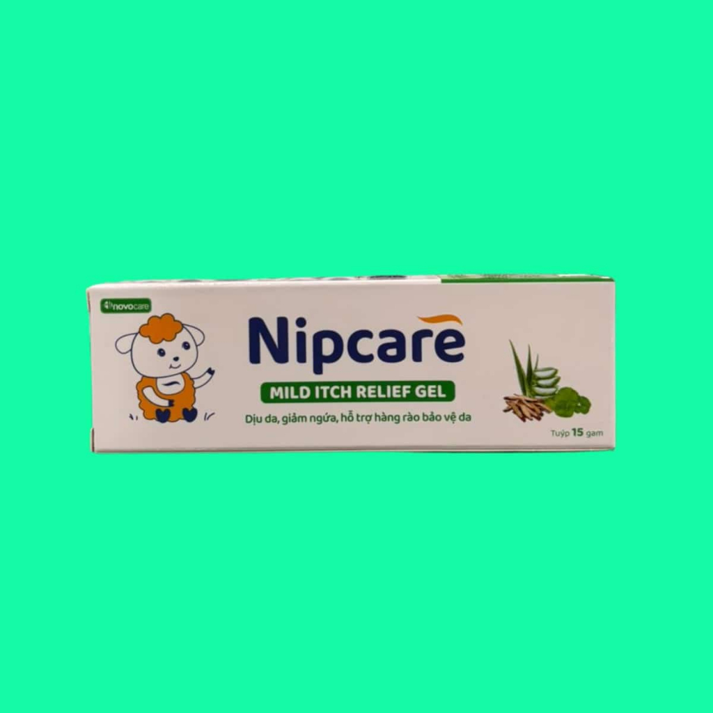 Nipcare 15g - Gel bôi giảm viêm ngứa, dịu da, giảm sưng đỏ, hỗ trợ làm lành vết thương