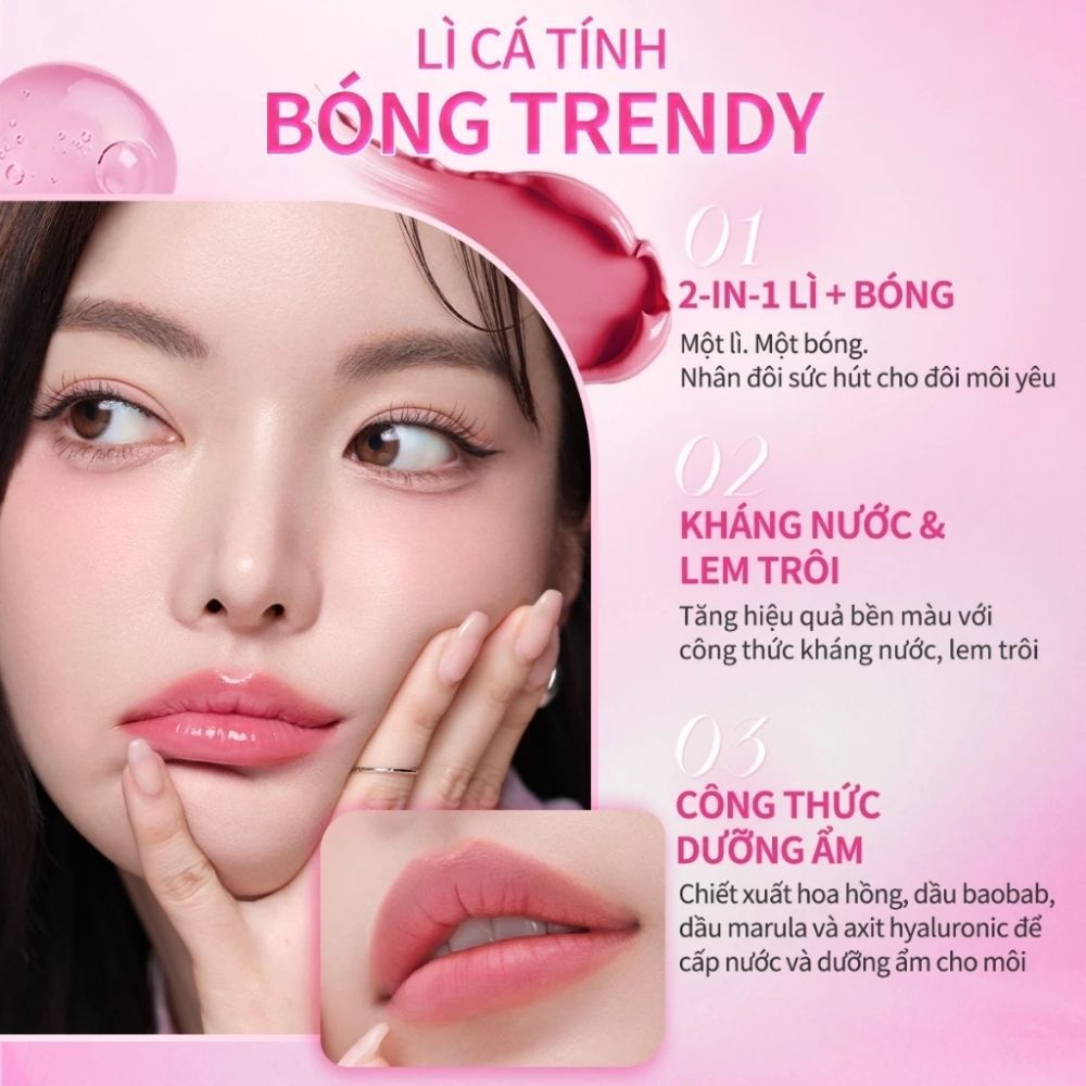 Ảnh 7 của Son kem barenbliss 2 trong 1 Multiverse of Me Dual Lip Cream lì và bóng đậm nét lâu trôi 2,5g + 3,5g