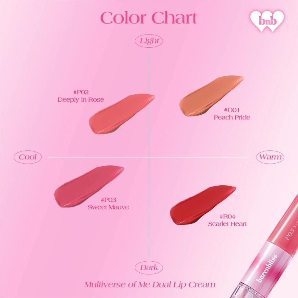 Ảnh 3 của Son kem barenbliss 2 trong 1 Multiverse of Me Dual Lip Cream lì và bóng đậm nét lâu trôi 2,5g + 3,5g