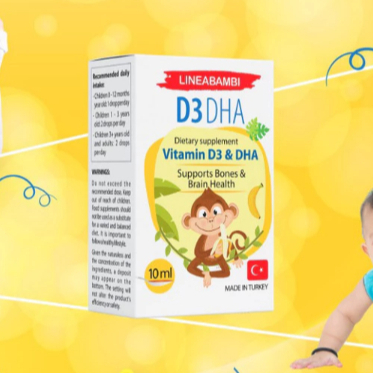 LINEABAMBI D3 DHA (10 ml).Bổ sung vitamin D3 và DHA cho cơ thể,giúp cải thiện sức khỏe,hỗ trợ phát t