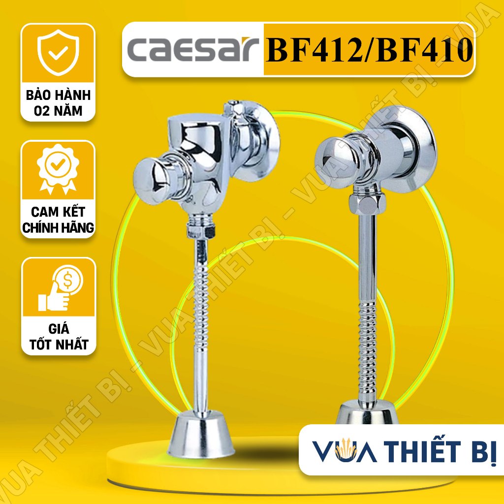 CAESAR BF410 BF412 - Van xả tiểu nam nhấn cơ Chính Hãng