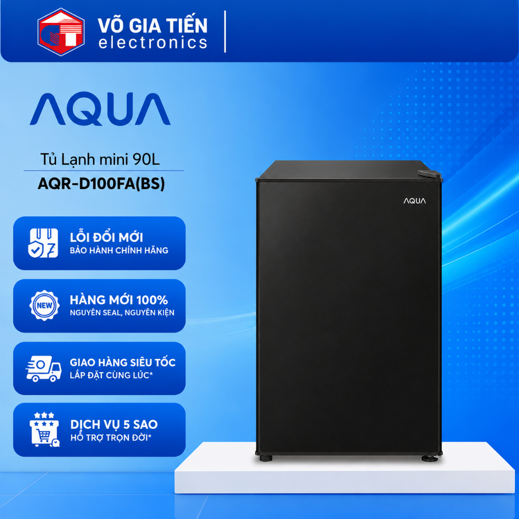 Tủ lạnh Aqua 90 lít AQR-D100FA(BS)
