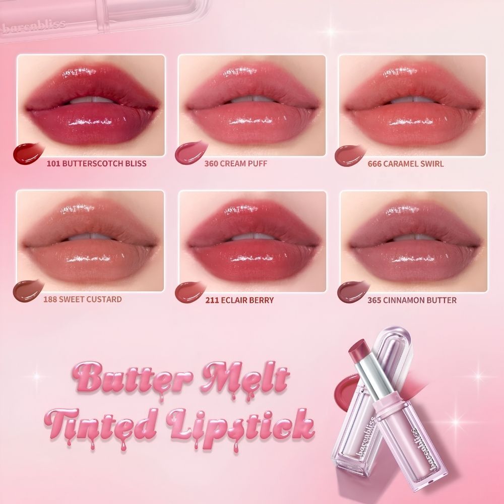 Ảnh 5 của Son thỏi bóng barenbliss Butter Melt Tinted Lipstick lâu trôi lâu trôi, không lem, ngọt ngào 2.7g