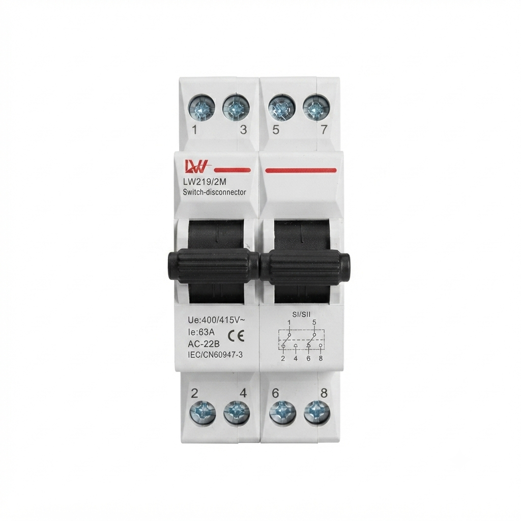 CB ĐẢO NGUỒN LW - CẦU DAO, APTOMAT ĐẢO 2 NGUỒN ĐIỆN LW 2P 63A VÀ 4P 63A