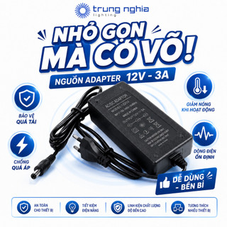 Nguồn Adapter NHỰA Đen 12V 3A---5A