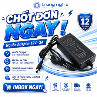Nguồn Adapter NHỰA Đen 12V 3A---5A