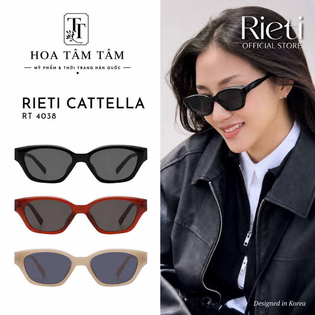 [Bán chạy] RIETI CARTELLA RT4038 Kính Rieti Mẹ Pam đeo, Kính râm Nam & Nữ đi biển chống tia UV