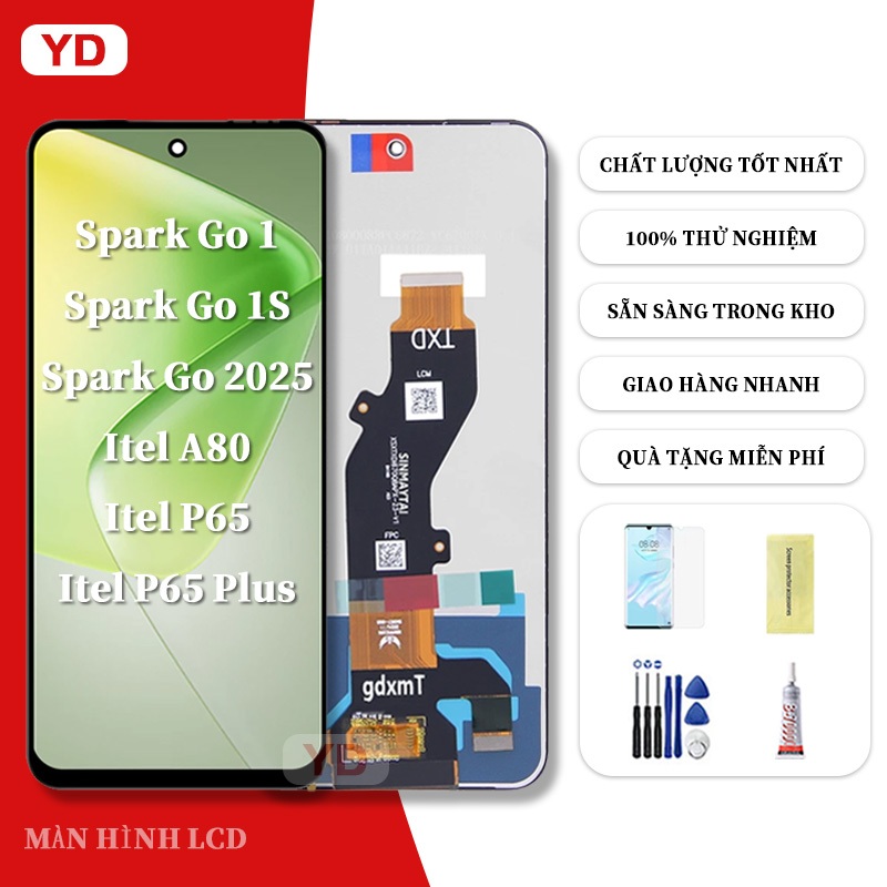 Màn hình tương thích Tecno Spark Go 1/Spark Go 1S/Spark Go 2025/itel A80 P65 P65 Plus màn thay thế