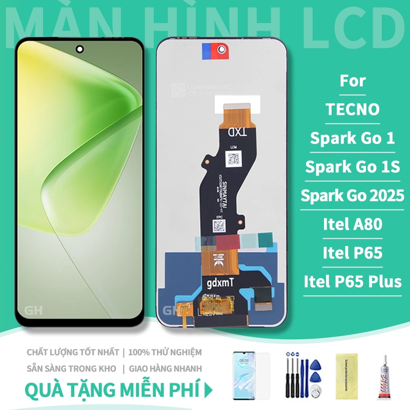 Màn hình LCD thay thế Tecno Spark Go 1/Spark Go 1S/Spark Go 2025/itel A80 P65 P65 Plus