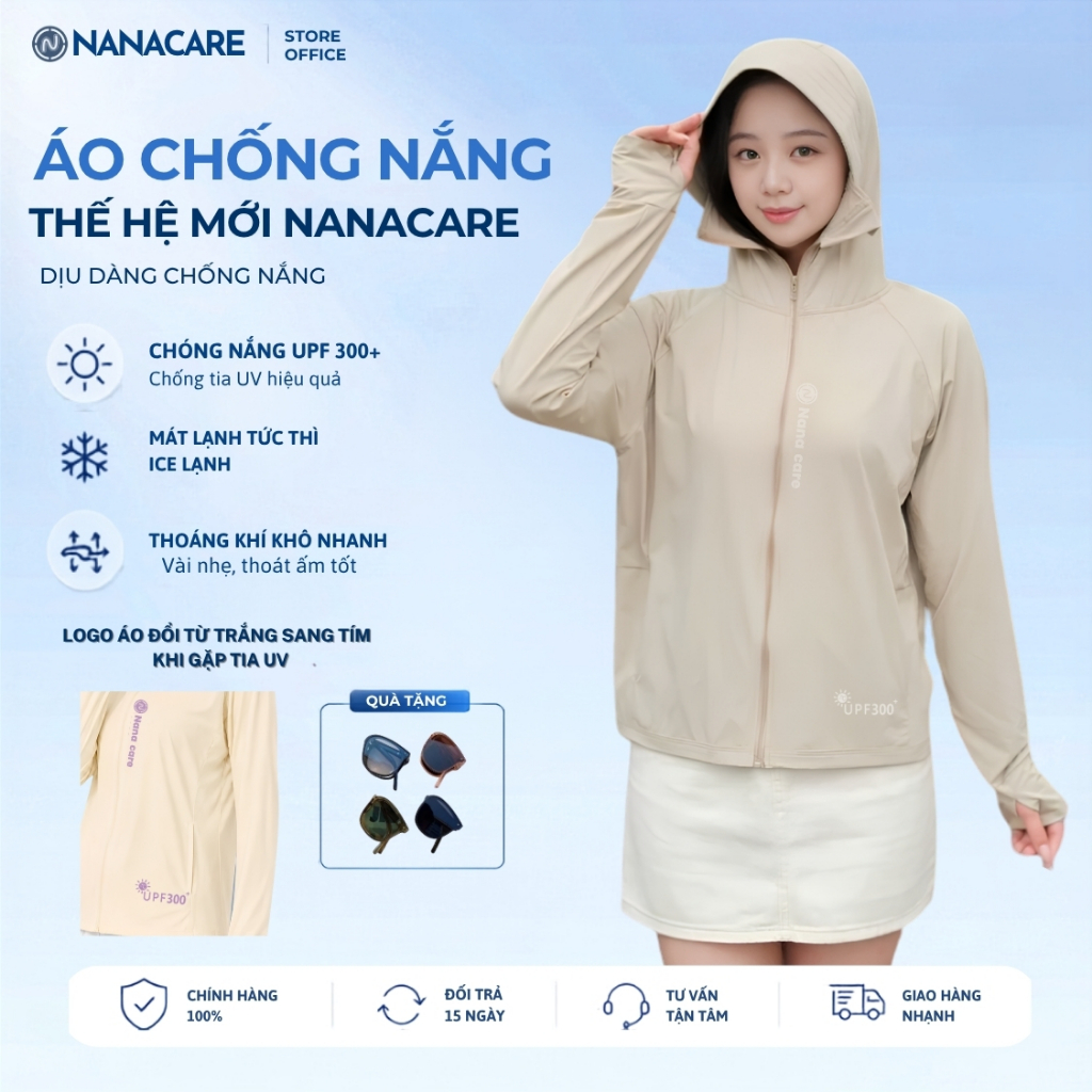 Áo Chống Nắng Chất Su ICE mát lạnh Nam Nữ 6D Hàn, UPF > 300, Áo Chống Nắng Chống UV Bảng Màu Pastel 