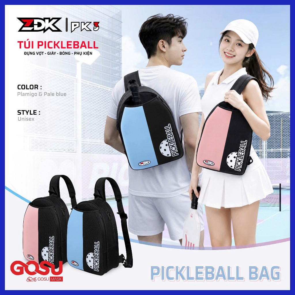 Túi Đựng Vợt Pickleball ZDK PK3 Cho Nam Nữ Thiết Kế Thời Trang Cao Cấp