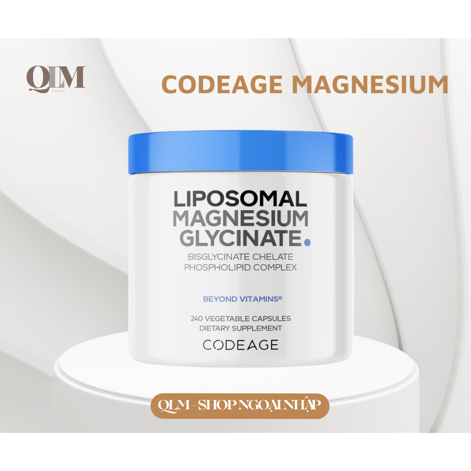 [CÔNG TY] Codeage Liposomal Magnesium Glycinate 240 Viên – Bổ Sung Magie Glycinate Hấp Thu Tốt