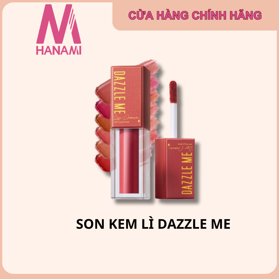 DAZZLE ME Son Kem Lì Siêu Mịn Kháng Nước Lâu Trôi DAZZLE ME Mousse Lip Cream 4.5g