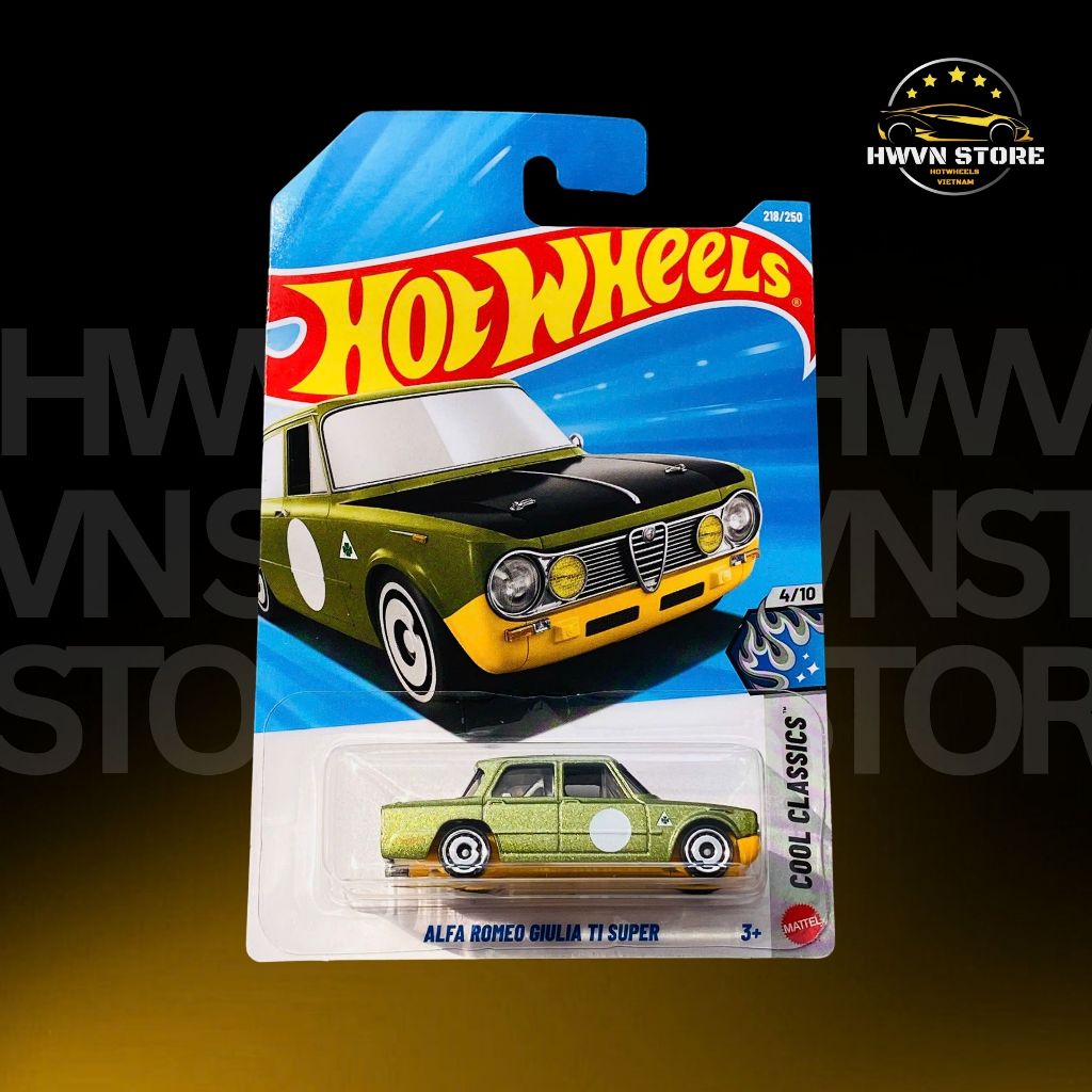 Xe mô hình Hotwheels Alfa Romeo Giulia TI Super màu xanh