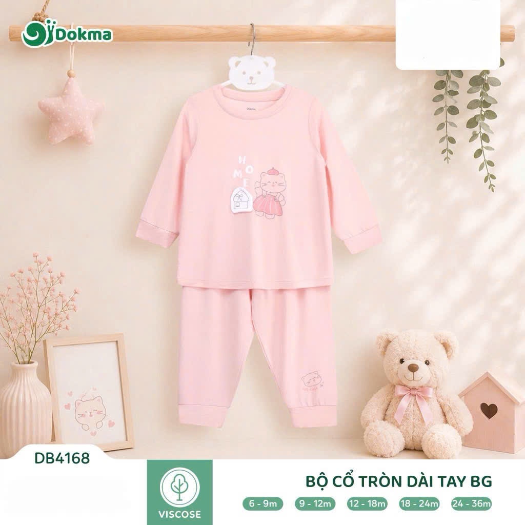(8-13kg, 6-36M) Bộ Cotton Dài Tay Dokma Cho Bé DB3021 DB3024 DB3026 DB3176 DB4168