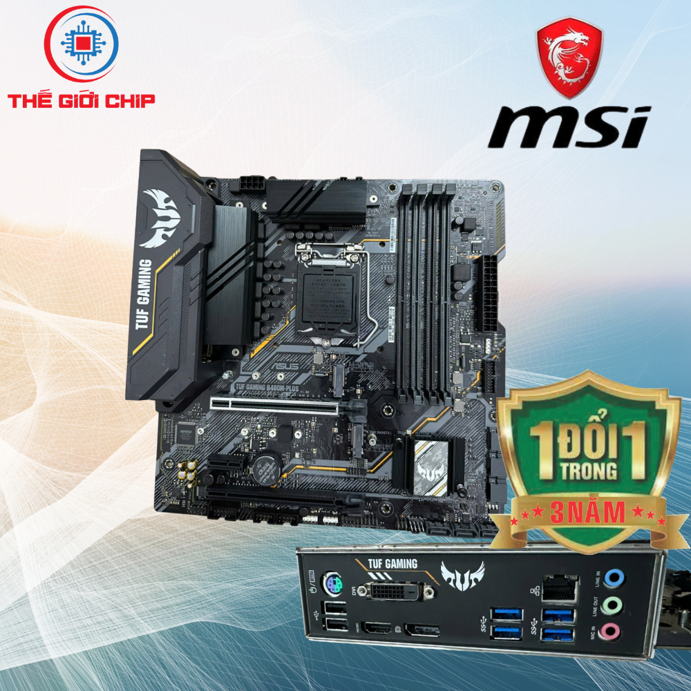 Mainboard Asus TUF GAMING B460M-PLUS (Intel B460, LGA 1200,ATX, 4 Khe Ram DDR4) like new BH:36 tháng